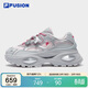 FILA FUSION斐樂(lè )潮牌硬糖3厚底老爹鞋女鞋2025年運動(dòng)鞋銀色休閑鞋