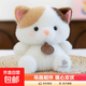 可愛(ài)毛茸茸墩墩小象玩偶創(chuàng  )意呆萌浣熊毛絨玩具兒童生日禮物安撫女 墩墩貓咪 16厘米【超萌桌伴娃娃】