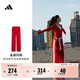 adidas金晨同款加厚時(shí)尚休閑高腰運動(dòng)闊腿褲女秋冬阿迪達斯輕運動(dòng)   淺猩紅   M