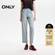 ONLY2026春季新款松弛慵懶高腰寬松九分男友褲牛仔褲女|126132065 J33350水洗牛仔藍 XS XS標準褲長(cháng)