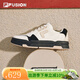 FILA FUSION斐樂(lè )潮牌BANK DX情侶場(chǎng)下滑板鞋時(shí)尚運動(dòng)鞋板鞋男女休閑鞋 古白色/黑-AB【女款】 36.5
