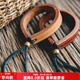 馬登福叔美式復古植鞣皮簡(jiǎn)約首飾手環(huán)阿美咔嘰工裝頭層牛皮配飾男女 棕色
