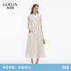 歌莉婭天絲連衣裙女高知穿搭巨好看白裙子1E9L4K650 07W米色 M