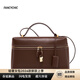 FANCYCHIC新款秋冬2026牛皮盒子包通勤時(shí)尚單肩斜跨包優(yōu)雅氣質(zhì)手提包女 咖啡色