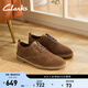 Clarks其樂(lè )沙漠系列男款新品商務(wù)休閑復古柔軟輕便舒適透氣皮鞋 棕色 （牛剖層革）261794117 41