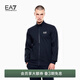EMPORIO ARMANI/阿瑪尼官方旗艦EA7/男女情侶款立領(lǐng)拉鏈開(kāi)衫衛衣夾克外套 【合身版】藍色/白色 M (推薦：135-150斤)