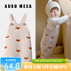 Auro Mesa嬰兒針織背帶褲可愛(ài)狐貍連體褲ins風(fēng)韓版春秋寶寶萌娃吊帶短褲 狐貍背帶褲 80cm/9-12M