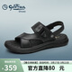 金利來(lái)（Goldlion）男鞋都市休閑透氣涼鞋兩穿輕便皮鞋沙灘鞋59622032701A-黑色-40碼