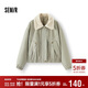 森馬（Semir）外套女冬季夾棉仿羊羔毛翻領(lǐng)oversize磨毛2025巴恩風(fēng)109725108014