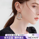 MEXNIA高端奢侈品飾品復古大耳環(huán)女士圈圈設計感小眾耳飾2026新款港風(fēng) 耳飾