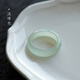 煜鎂《知夏》天然和田玉素圈戒指女晴水冰種時(shí)尚正品綠玉石戒圈新中式 《知夏》淺晴水和田玉戒指(含鑒定證書(shū)) 港碼11