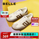 百麗復古拼色德訓鞋新款百搭簡(jiǎn)約運動(dòng)休閑鞋B2614AM5 棕色 38