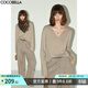 COCOBELLA簡(jiǎn)約氣質(zhì)V領(lǐng)針織衫女通勤松弛感小喇叭袖毛衣MZ3112 圖片色 L