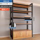 眾淘置物架落地儲物貨架鋼木家用多層收納客廳置物庫房倉庫超市展示架 40-45層高-黃梨木色120五層帶鎖