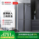博世（BOSCH）497升大容量超薄嵌入式四開(kāi)門(mén)十字對開(kāi)門(mén)冰箱一級能效 玻璃面板 三檔變溫 18個(gè)鮮儲空間冰立方系列 K1C82EA73C