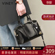 viney牛皮包包女包輕奢斜挎包品牌手提包生日禮物送女友老婆老婆 【黑色】高檔實(shí)用單肩大包 時(shí)尚百搭休閑大容量通勤枕頭包