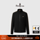 比音勒芬【挺括肌理感】秋季男士戶(hù)外運動(dòng)休閑立領(lǐng)針織夾克短外套上衣男 07黑 XL