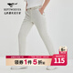 七匹狼【彈力涼感】休閑褲男夏季新款棉錦直筒橫紋男士休閑垂順長(cháng)褲子 705(杏色) 31 A