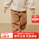 迷你巴拉男童女童仿羊羔毛休閑褲寶寶毛絨兒童長(cháng)褲【貓絨絨】 卡其50625 120
