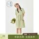 紫涵（ZIHAN）紫涵甜美少女連衣裙夏季新款多巴胺穿搭小個(gè)子圓領(lǐng)泡泡袖短裙 微光綠 M