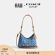 蔻馳（COACH）奧萊女士女包經(jīng)典標志LAUREL 19號單肩包流浪包通勤 IM/靛藍色