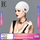 范德安（BALNEAIRE）【劉亦菲同款】女士時(shí)尚小紅心系列泳帽護耳防水硅膠不勒頭 白紅