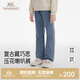 英氏（YEEHOO）【商場(chǎng)同款】?jì)和澴铀募九Ｗ欣妊潟r(shí)尚中大童女寶長(cháng)褲 牛仔藍 130 cm
