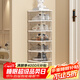 安爾雅鞋柜免安裝 門(mén)口鞋盒收納 可折疊防塵鞋架籃球鞋一體柜 大碼6格