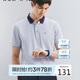 柒牌polo衫男短袖春夏千鳥(niǎo)格滿(mǎn)印翻領(lǐng)上衣