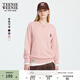 Teenie Weenie小熊女裝衛衣秋冬簡(jiǎn)約寬松休閑學(xué)院風(fēng)圓領(lǐng)套頭上衣 粉色 M