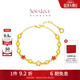 周大福SOINLOVE 蜜粉金十里紅妝系列桃夭黃金足金手鏈女 17.5cm VR1097