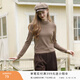 香影內搭打底衫女長(cháng)袖2025冬季新款時(shí)尚套頭綠色半高領(lǐng)針織衫上衣 淺棕 XL 170/92A/125-140斤