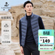 浪登男士羽絨馬甲立領(lǐng)冬季輕薄無(wú)袖坎肩外套休閑[白鴨絨]保暖背心男 霧霾蘭 M (170/88A)充絨量：43g