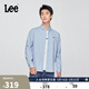 Lee25秋冬新品標準版翻領(lǐng)小Logo徽標男長(cháng)袖襯衫 藍色  L 