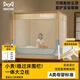 貓人（MiiOW）A類(lèi)防摔蚊帳1.8x2米家用臥室嬰兒床圍欄一體式全包圍帶支架三開(kāi)門(mén) 淺藍淺米【A類(lèi)全底帳紗+加粗底座支架】 適用1.8m床-180x200x170cm【專(zhuān)利加固壓腳】