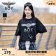 BOY LONDON【琥珀流光】男女經(jīng)典翅膀休閑涂鴉潮牌短袖T恤N01800 黑色 M