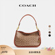 蔻馳（COACH）CARY系列女士經(jīng)典標志斜挎包單肩馬鞍包高級感春季女包 B4/棕黃色 焦糖色(新版）