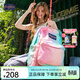 JANSPORT雙肩包輕便女包簡(jiǎn)約旅行學(xué)生校園書(shū)包電腦包 4QUT68T 甜蜜冰淇淋色-側袋