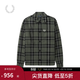 Fred Perry男士長(cháng)袖襯衫商務(wù)休閑格子麥穗M8515 GRX/綠色 M
