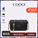 COOGI包包女款輕奢品牌女士單肩包女斜挎包女情人節生日禮物送女友老婆 黑色