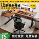 木藝生轉角雙電機電動(dòng)升降電腦桌家用辦公雙人L型桌子工作臺拐角書(shū)桌 雙電2節插排左拐角3cm實(shí)木胡桃色 1.8*1.1M(升級加強版收納橫梁)