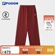 FILA FUSION斐樂(lè )潮牌針織長(cháng)褲女2026春季新款簡(jiǎn)約休閑寬松直筒褲 西拉酒紅-WI M 165/66A/M