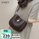 viney牛皮包包女包通勤編織包輕奢斜挎單肩包生日禮物高級感送女友老婆