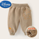 迪士尼（Disney）女童加絨長(cháng)褲子嬰兒奧粒絨燈籠褲加厚冬裝秋冬兒童男童寶寶保暖褲 卡其色兔子 73:CM