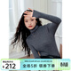 LAGOGO【抗起球100%羊毛衫】百搭針織衫女拉谷谷2024冬季打底毛衣 灰色 L