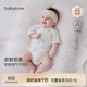 babylove【安心柔】嬰兒系帶包屁衣春夏季薄款純棉新生兒七分袖三角哈衣