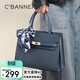 千百度（C.BANNER）頭層牛皮包包女包凱莉包手提單肩斜挎包生日禮物高級感送女友老婆