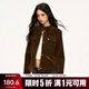 AAISUP美拉德棕色麂皮絨立領(lǐng)外套女2026春秋新款百搭短款機車(chē)夾克上衣潮 棕色 M