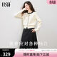 歐莎【幸運套裝】OSA歐莎氣質(zhì)通勤針織套裝裙女冬新款毛衫半裙兩件套 杏黑色 M