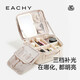 EACHYLED燈鏡子化妝箱女25新款大容量化妝包外出旅行便攜收納箱-奶杏白